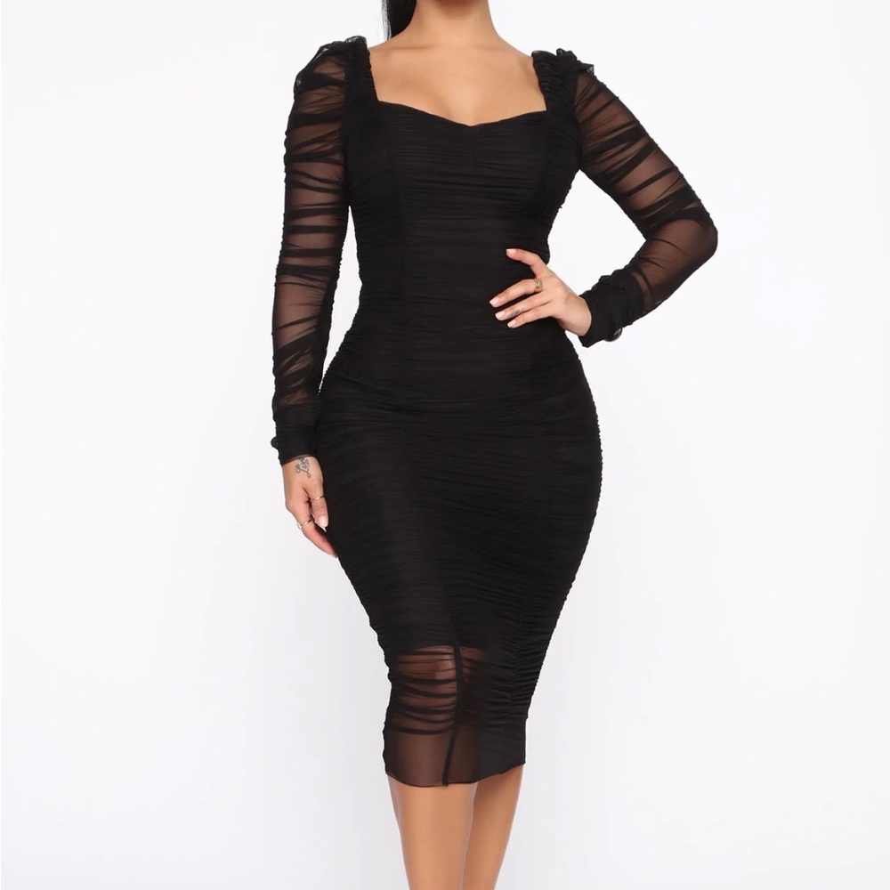 Did you Mesh Me Midi Dress